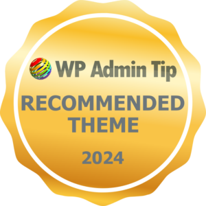 WP Admin Tip Recommended Theme 2024